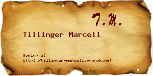Tillinger Marcell névjegykártya