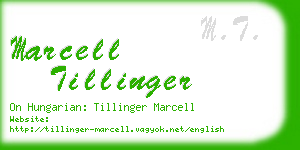 marcell tillinger business card